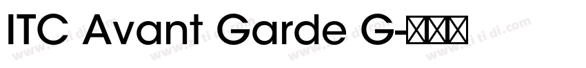 ITC Avant Garde G字体转换